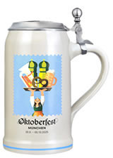 Oktoberfest 2025 - Bierkrug mit Zinndeckel