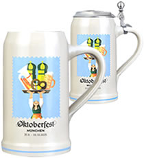 Neuer Oktoberfestkrug 2025 - Jahreskrug der Stadt M&uuml;nchen - Oktoberfest-Sammlerkrug im Shop